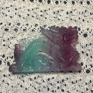 Fluorite Dragon Carving